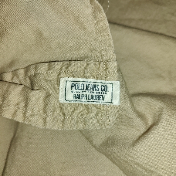 Polo Jeans Company By Ralph Lauren MFG Button Down Beige Long Sleeve XXL Pre-own - Picture 9 of 13